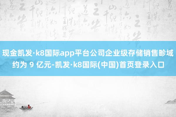 现金凯发·k8国际app平台公司企业级存储销售畛域约为 9 亿元-凯发·k8国际(中国)首页登录入口